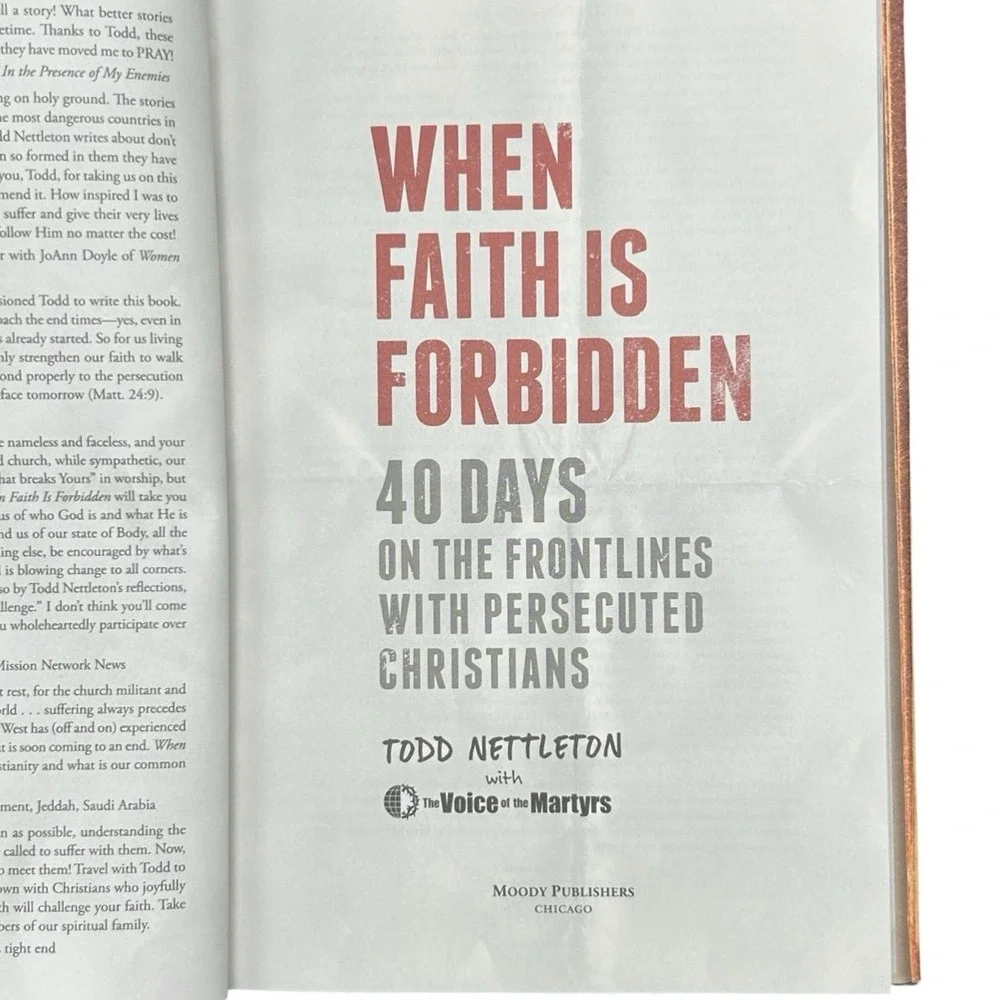 When Faith Is Forbidden Todd Nettleton Voice of the Martyrs Hardcover 2021 Book